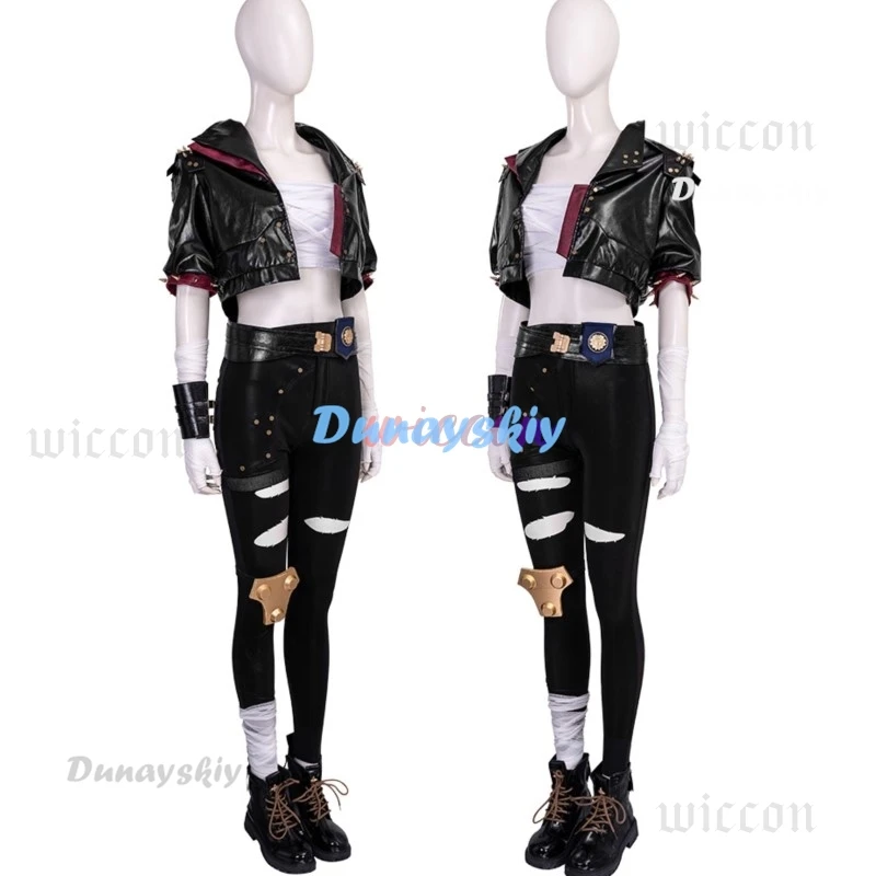 New Arcane League Of Legends Vi Cosplay Costume Tops Coat Pants Gloves Wig For Game Party Halloween Set Custom Made