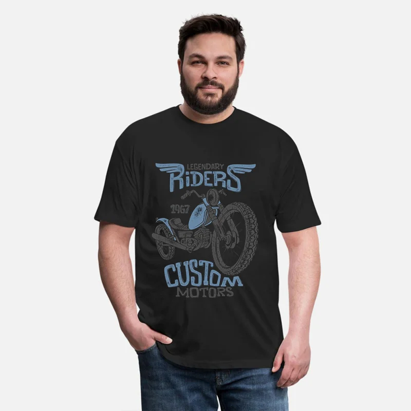 

Legendary Riders 1967 Retro Cafe Racer Gift T-Shirt for Racing bikers 100% cotton print Motorcycle Graphic clothes All size Tops