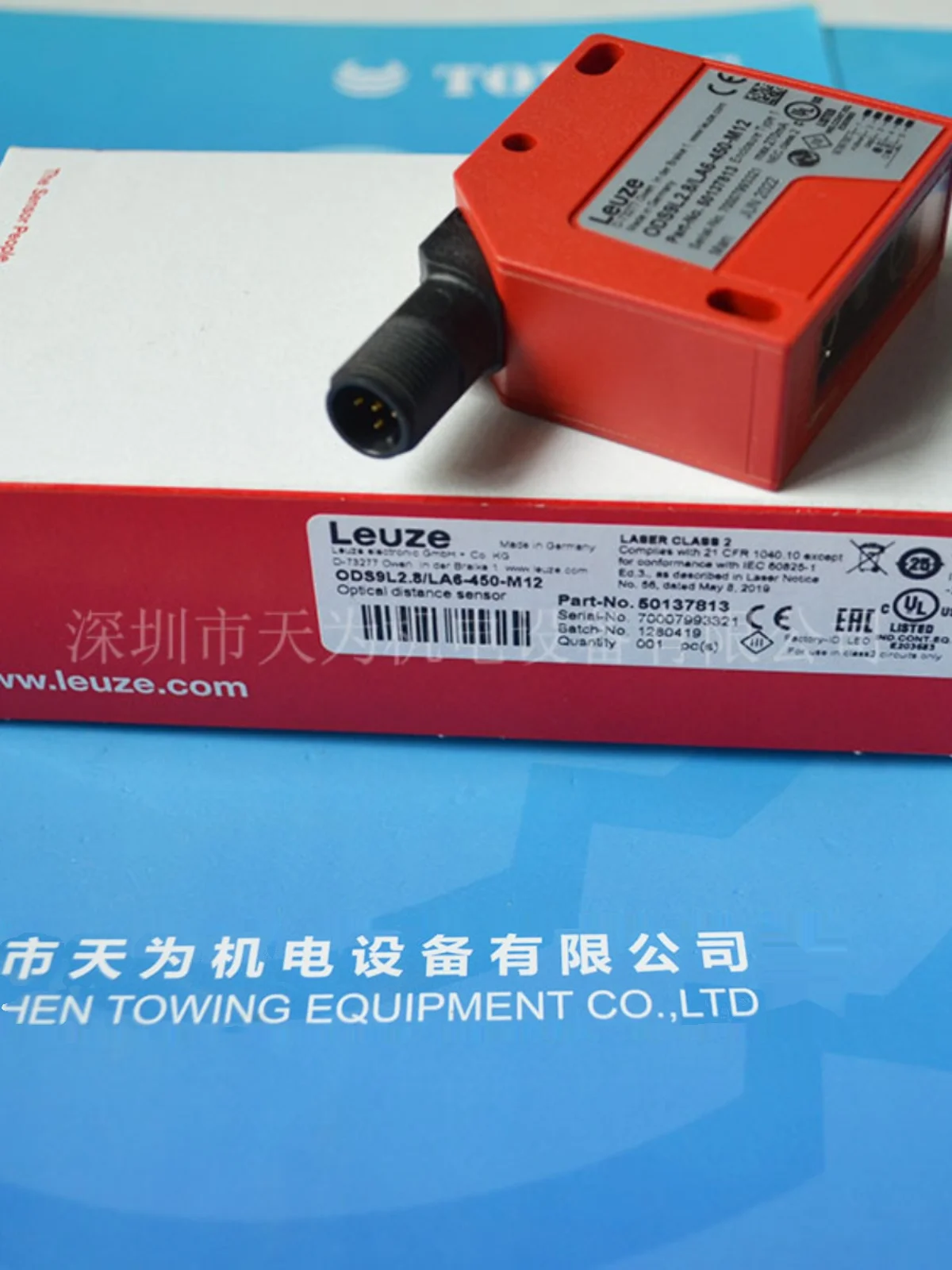 ODS9L2.8 LA6-450-M12 Optical Ranging Sensor, LEUZE Genuine Product - Quality Assurance One Year