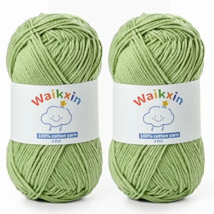 

Fluffy Cotton Yarn for Crocheting - 6.yds/ 3.5oz Baby Yarn for Crocheting Soft - 100% Milk Cotton Yarn 5 Ply Crochet Amigurumi