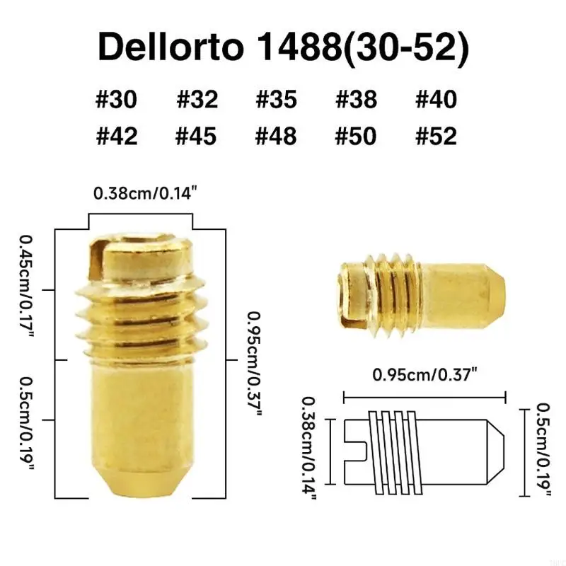 T8UC для 1488 Dellorto PHBD MAMB MAMB M5THREAD Замена #30-52 медных карбюраторов