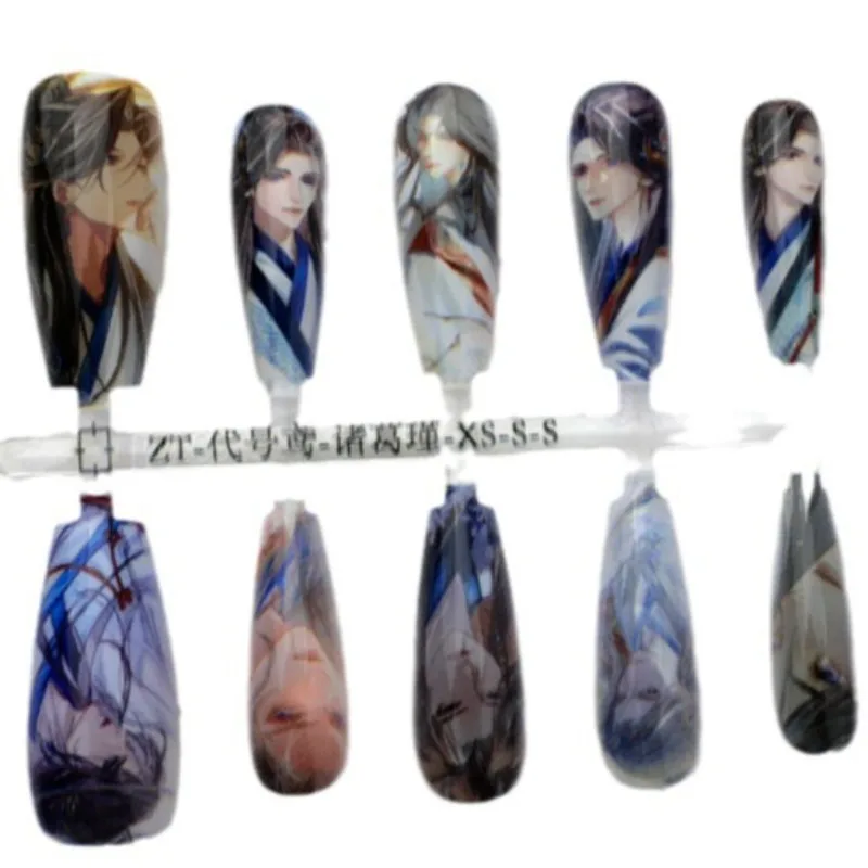 Ash of The Kingdom‌ Zhuge Jin Game Character Fan Peripheral Painful Nails Two Dimensional Wearable Nails Non Handmade Jelly Glue