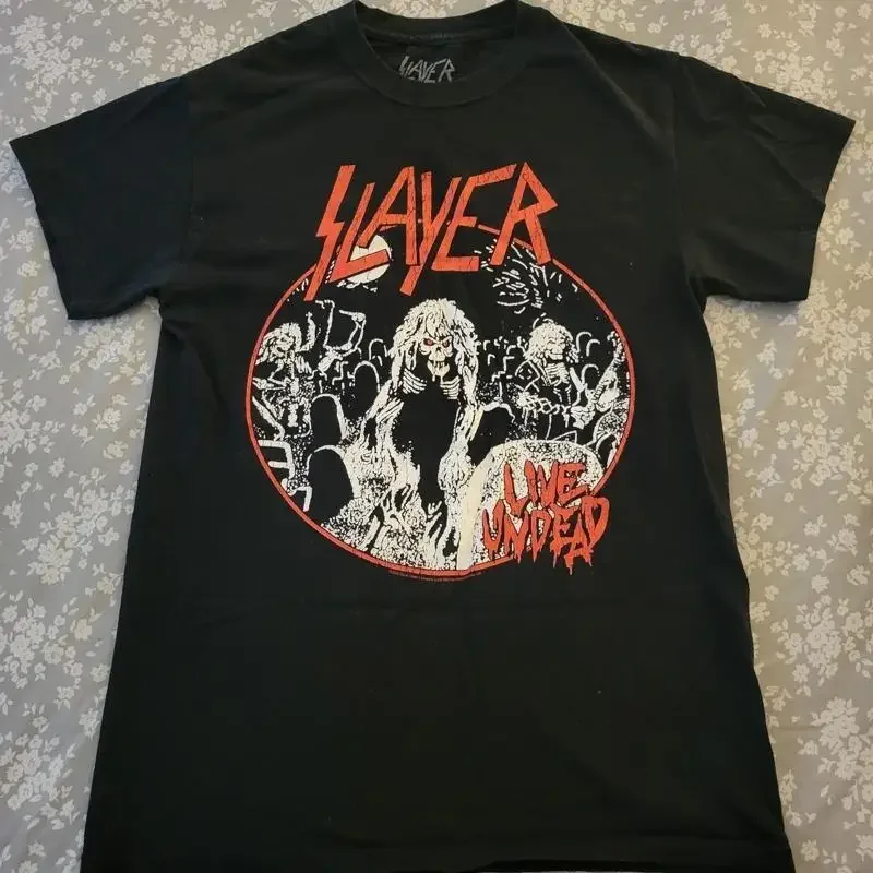 Slayer Live Undead band rock short sleeve classic black color shirt KV36853