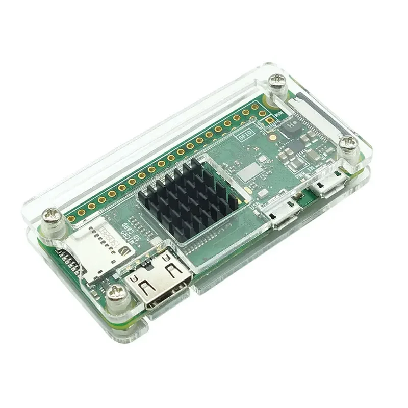 Carte Raspberry Pi ontariW, 1GHz, processeur monocœur, 512 Mo de RAM, WiFi, compatible Bluetooth, Pi 0 ontariWH, avec en-tête à broche, étui en option