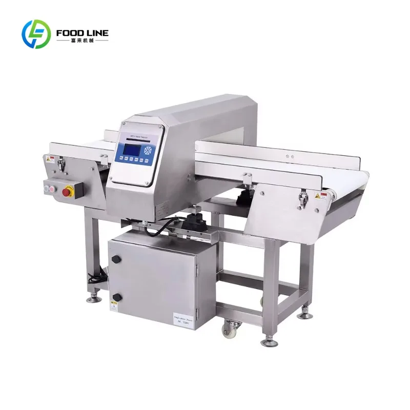 Touch Screen High Sensitivity 304 Stainless IP55 Food Metal Detector Conveyor 300W Commercial Custom