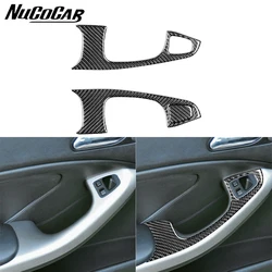 For BMW E46 1998-2005 Carbon Fiber Window Lift Button Frame Panel Trim Cover Car Interior Accessories Decorative Stickers