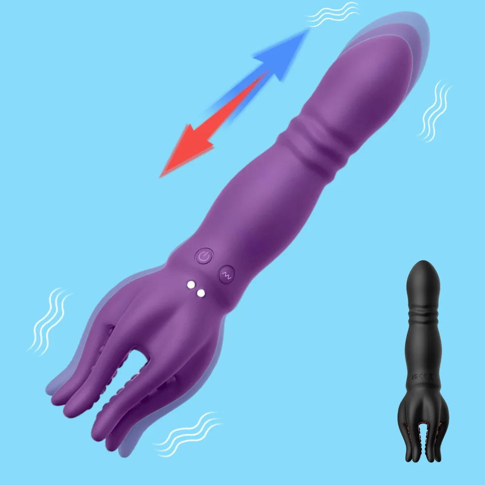 2-in-1 Thrusting Dildo G-Spot Stimulate Massager Penis Delay Trainer Glans Clit Stimulation Climax Masturbator Adult Sex Toys