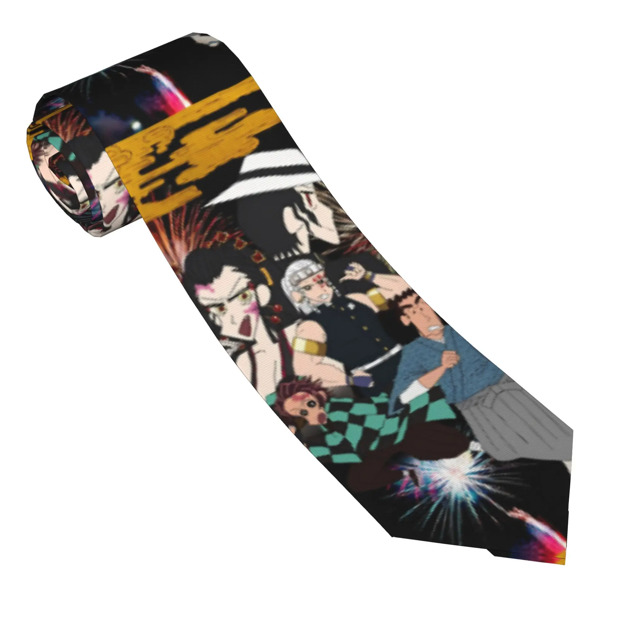 Crayon ShinChan Demon Slayer Necktie Men 8 cm Skinny  Classic Neck Ties  for Mens Suits Accessories Cravat Wedding Business