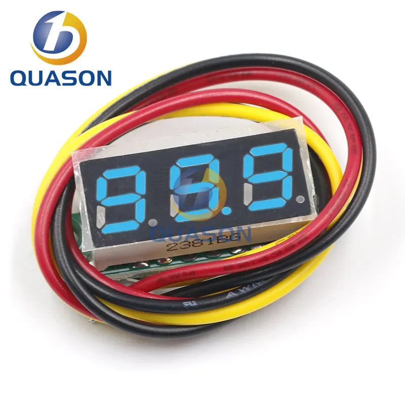 mini 0.28 inch LED Digital Voltmeter Voltage Meter Volt Detector Monitor Tester Panel Car 12V 24V Red Green Blue Yellow