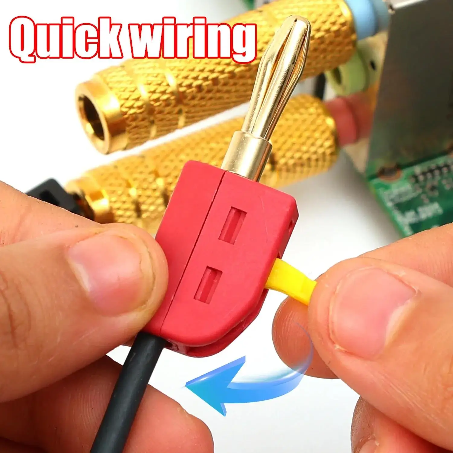 4mm Banana Plug Self Locking Audio Plug Solder Free Quick Connect Audio Copper Speaker Plug For Electrical Test Power Testing