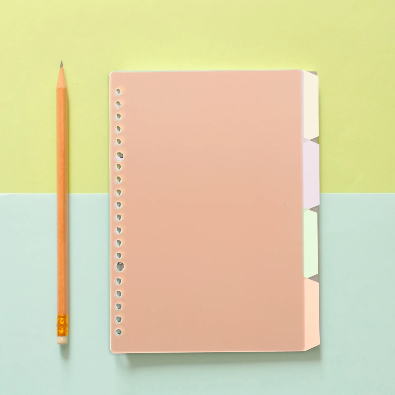 

10pcs A5 20-Hole Notebook Dividers Separator Pages Tabs Four Colors Macaron Indexed Organizers Punched Loose Leaf Page Markers
