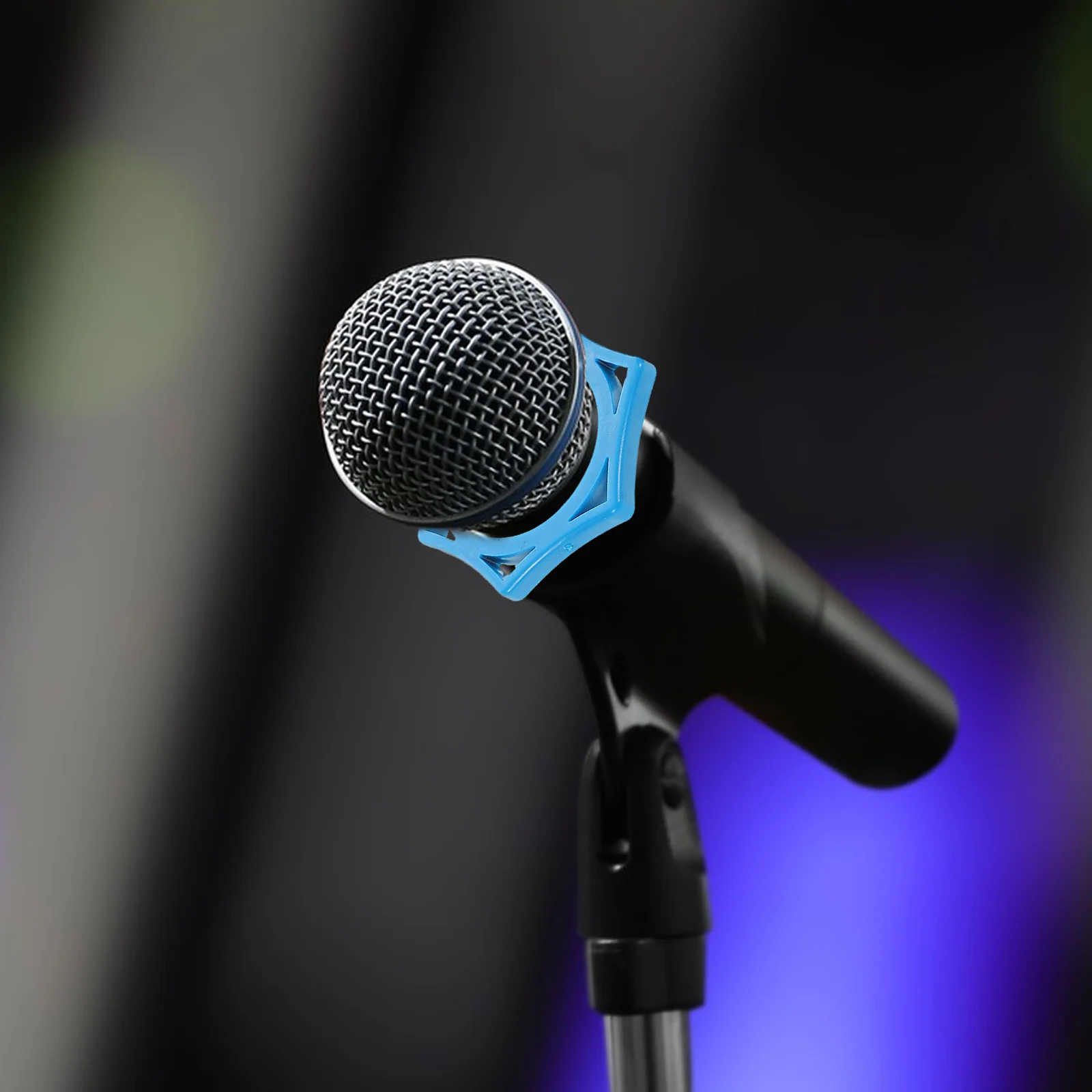 

6Pcs Durable Rubber Microphone Anti-Slip Rings Black Yellow Rolling Protector Grip Sleeve Stand Parts for Live Recording