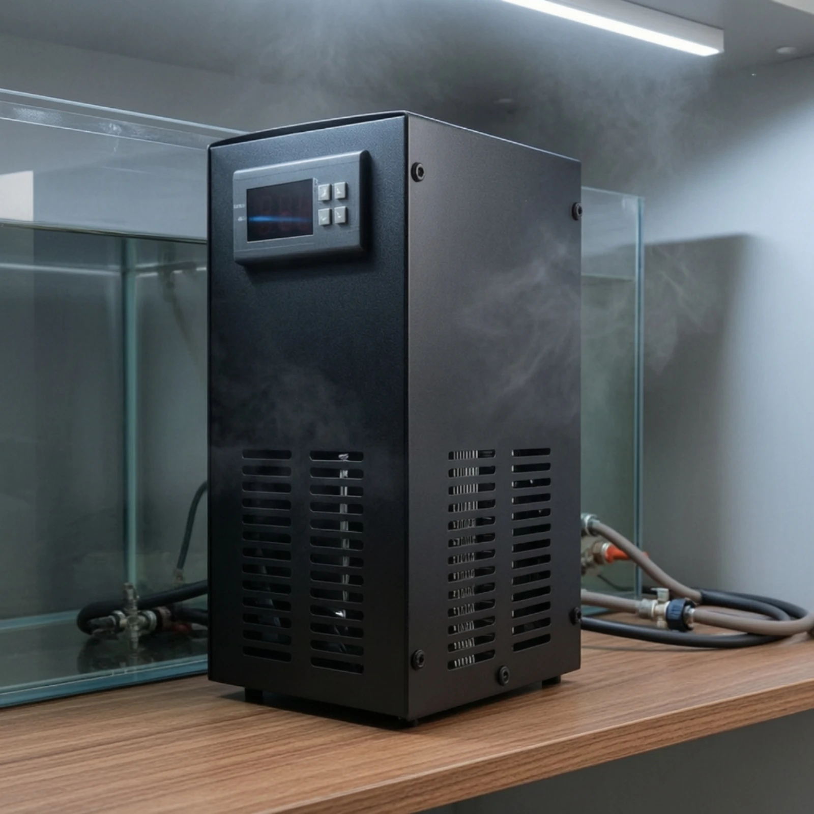 Aquarium Chiller with Pump Digital Aquarium Chiller Aquatic Tank Cooler Compact Temperature Controller Inline for Aquarists