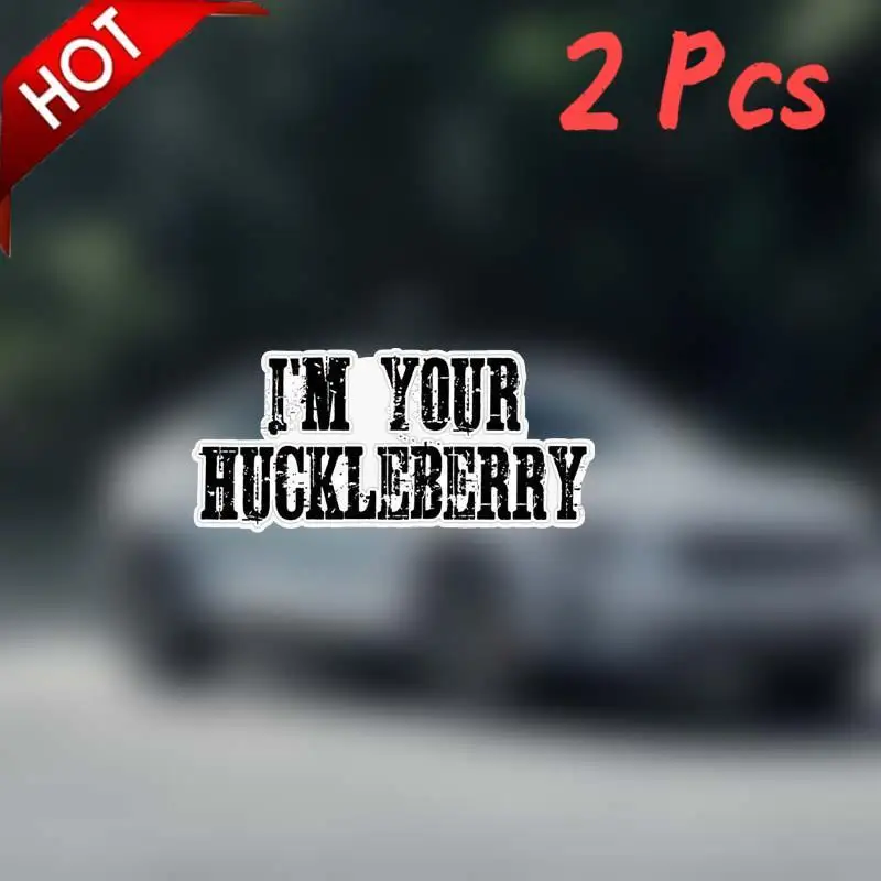 

2pcs "I'm Your Huckleberry" Vinyl Stickers - Retro Distressed Decals for Car/Motorcycle/Notebook
