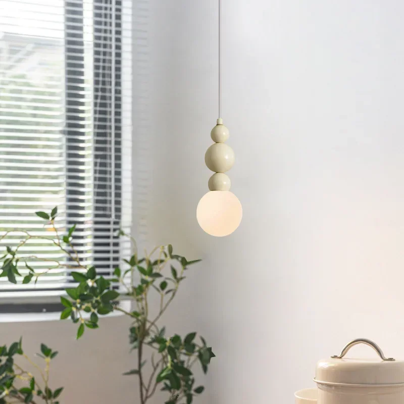 Designer Bauhaus Medieval Cream White Gourd Pendant Lights Bedside Bedroom Indoor Lighting Dining Room Kitchen Island