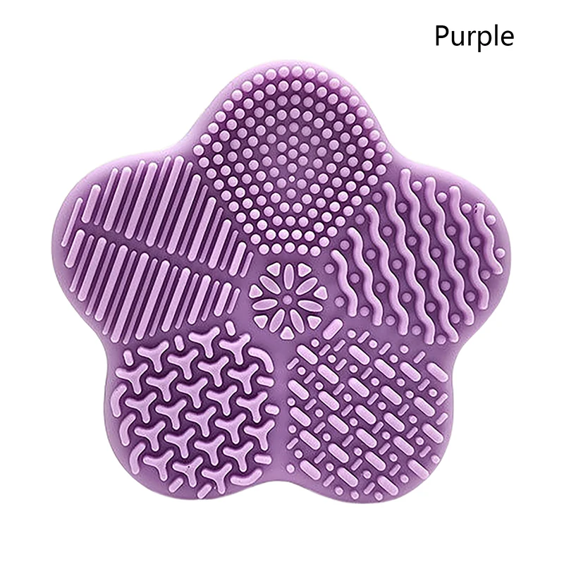 1pc Colorful Heart Shape Clean Make Up Brushes Wash Brush Silica Glove Scrubber Board Cosmetic Cleaning Tools For Makeup Brushe