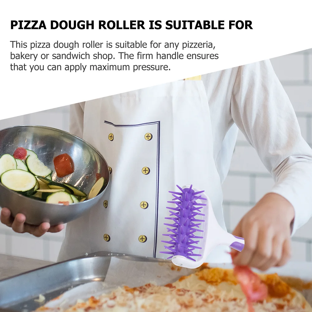 

2Pcs Pastry Dough Roller Needle Design Pizza Hole Puncher Dough Docker Baking Tool for Pizza Bread Making Accessories