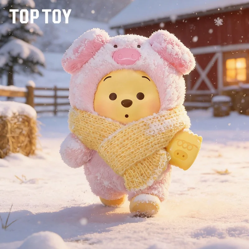 

TOP TOY Winnie The Fluffy Pig Costume Figure Farm Animal Series Desktop Decoration Collectible Gift For Fans