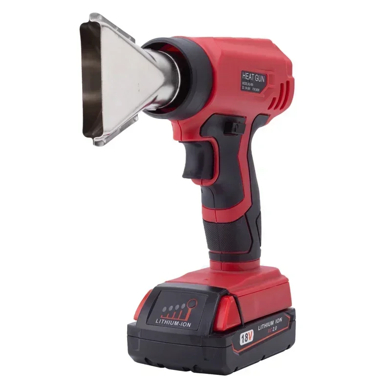 Suitable for Milwaukee 18V Lithium Battery Industrial Handheld 400°C Electric Heating Gun with 4 Nozzles of Power Tools