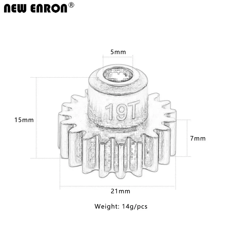 NEW ENRON Steel Pinion Gear 15T 16T 17T 18T 19T 20T 21T Teeth 1 Mod 5MM Shaft  #6491X FOR RC Traxxas XMaxx 77086-4 E-Revo