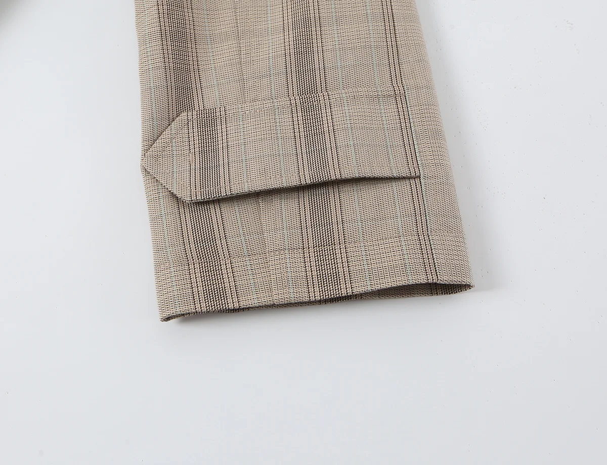 TFMLN Damen Langer Trenchcoat mit Langen Ärmeln, Seitentaschen, Maxi-Windbreaker, Revers, Einreihiger Knopfleiste, Modischer Herbst-Trenchcoat – Detail 10