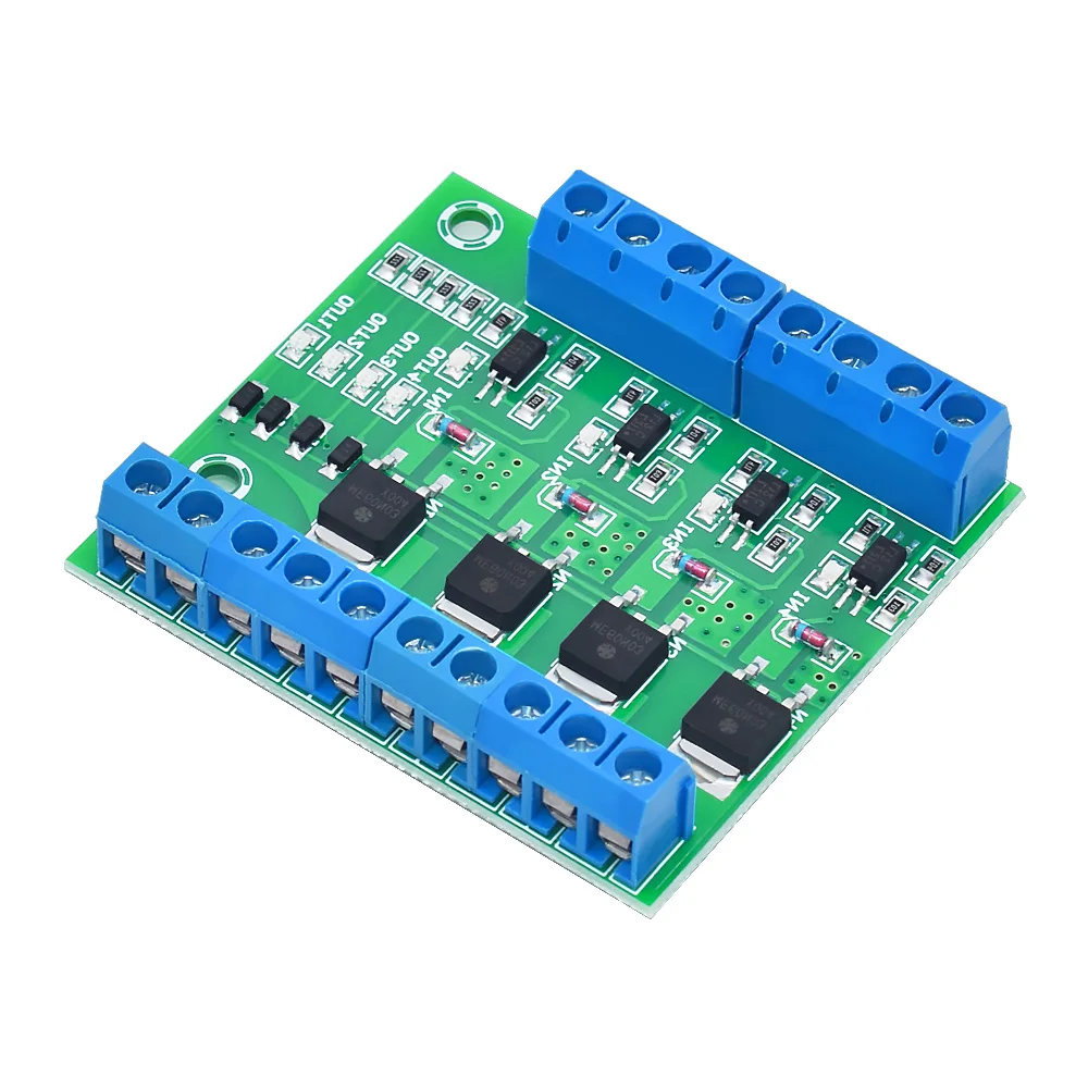 4-drożny moduł izolacyjny transoptora Mos Pwm 3-20V 10A Fotoelektryczny izolator Houder Rail Plc Drive Motor Board