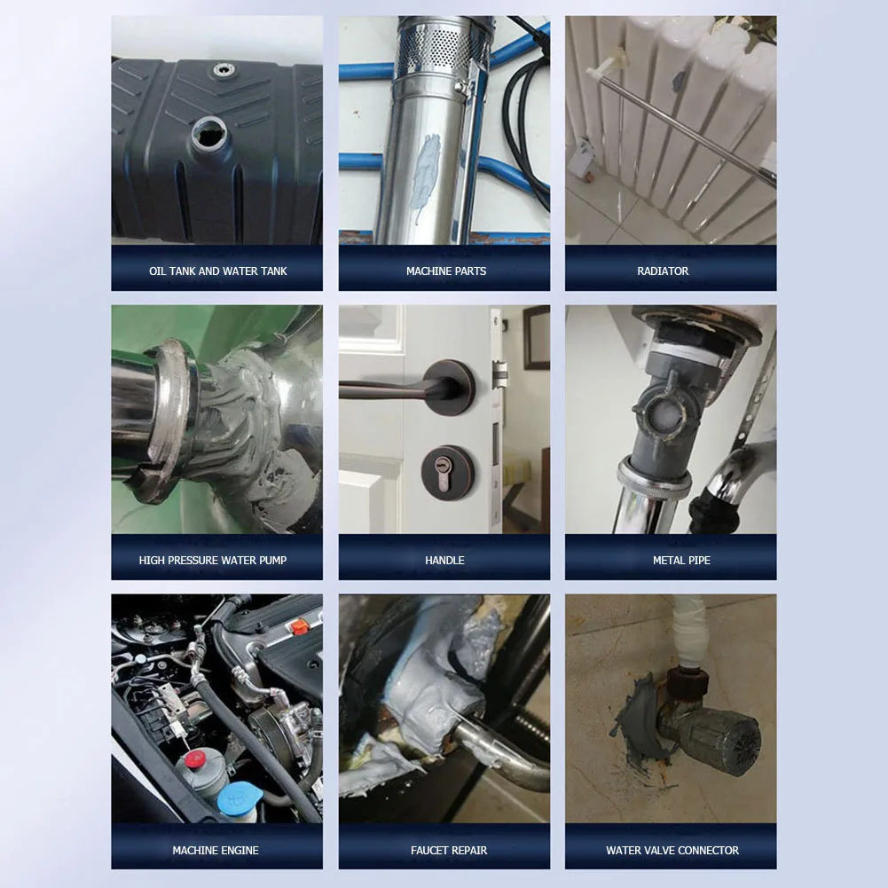 Agente de reparación Industrial, adhesivo de fundición de pegamento A B de 2-6 piezas, fundición de Metal, hierro fundido, pegamento de soldadura agrietado dañado, nuevo, 20/50/70/100g