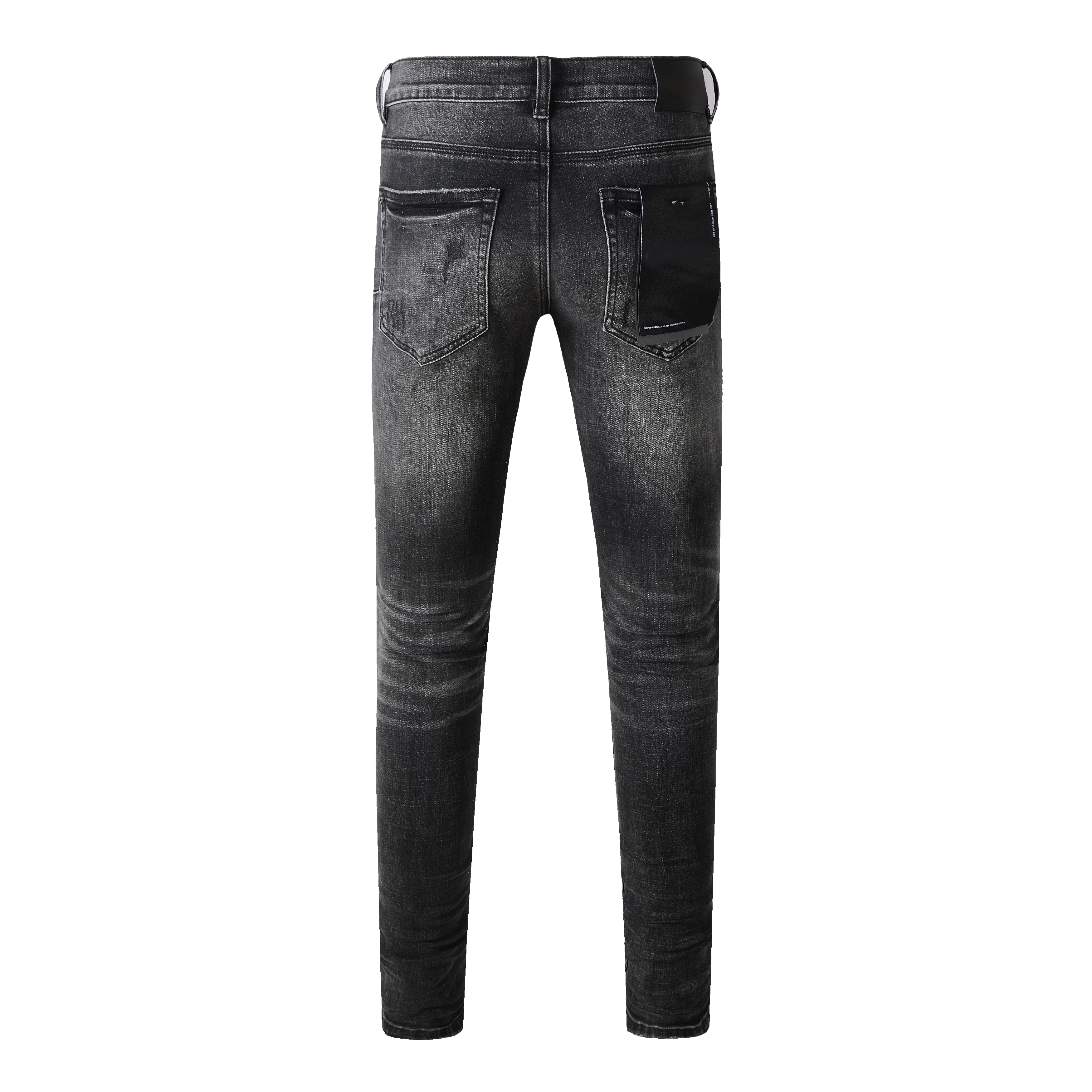 Top-Qualität 2024ss neue Purpur Jeans Männer Mode High Street Farbe Distressed Reparatur Low Rise Skinny Denim Marke Hosen