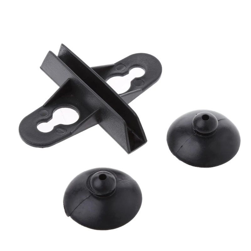 5 Pieces Aquarium Divider Clips with Suction Cups Plastic Fish for Tank Separating Plate Holder Easy to Install Black
