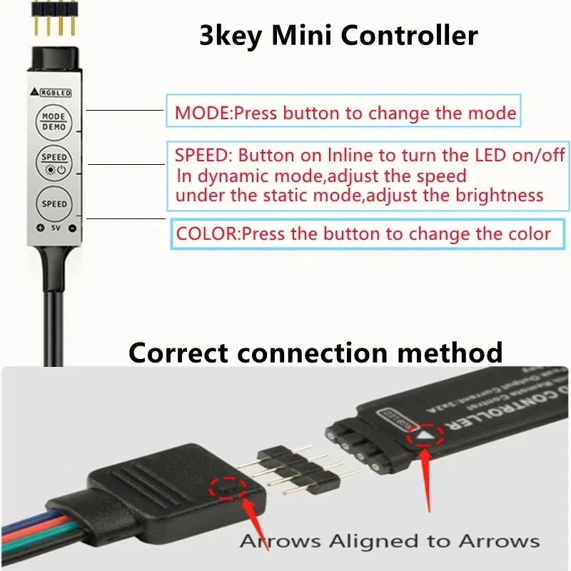 Tira de luces LED RGB de 5V, luces de Tv inteligente con Bluetooth, decoración de habitación, lámpara de cinta de jardín, cambio de Color,