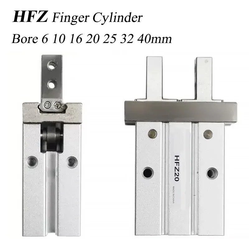HLH HFZ 6/10/16/20/25/32/40 Finger Air Pneumatic Cylinder Small Parallel Claw Fixture Magnetic Mechanical Claw Durable And Long