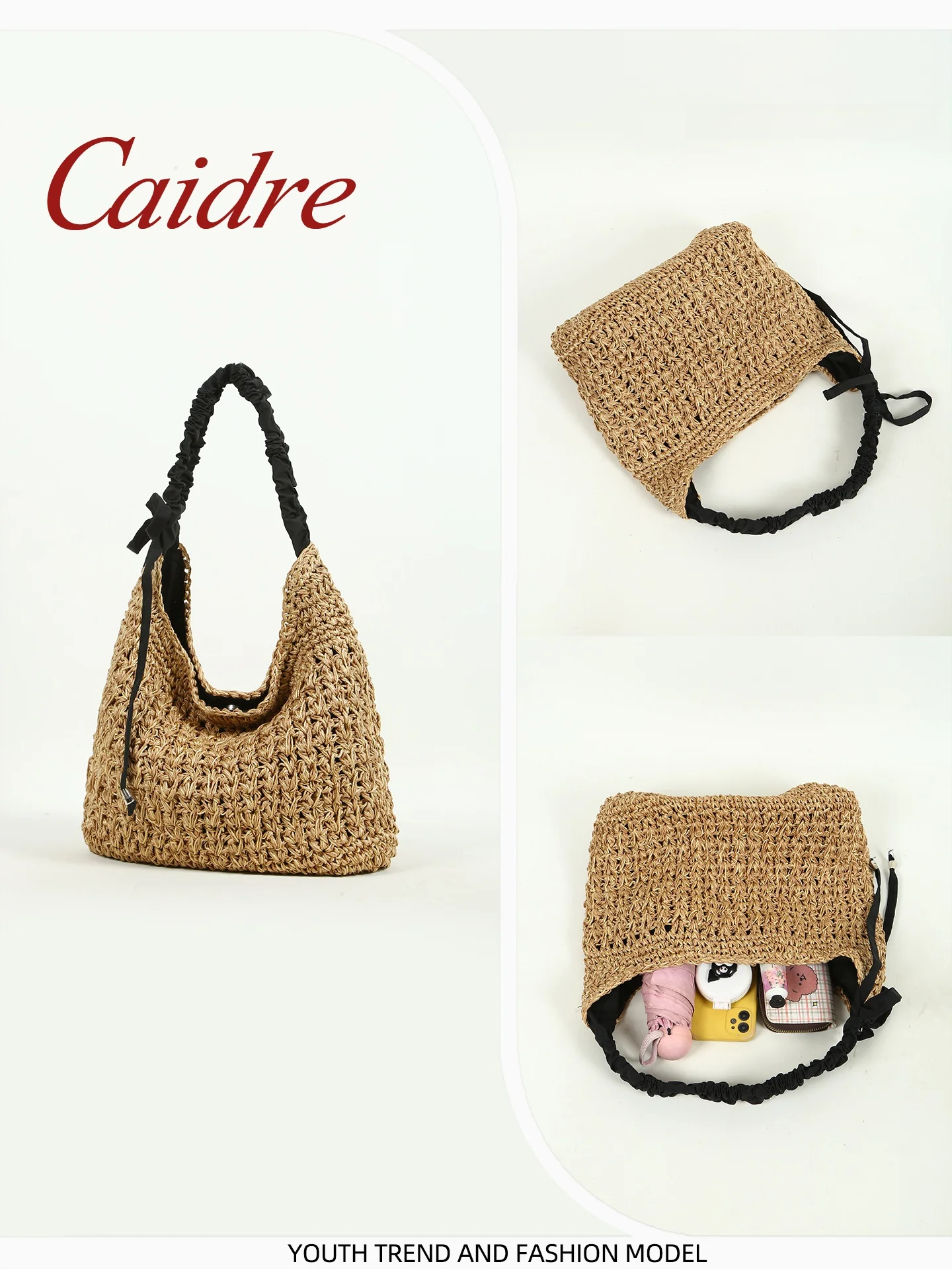 Bolso de paja plegable Caidre - Beach Bag Straw reseña y precio