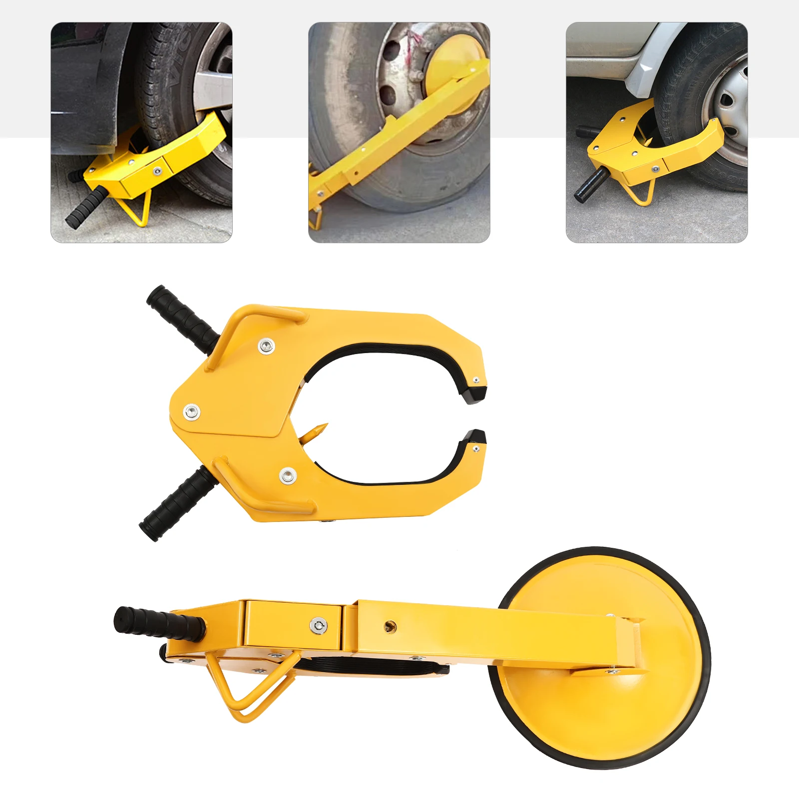 Wheel Clamp Tyre Claw Universal Wheel Lock with Suction Cup Parking Claw Anti-Theft Protection Car Claw Tyre Lock