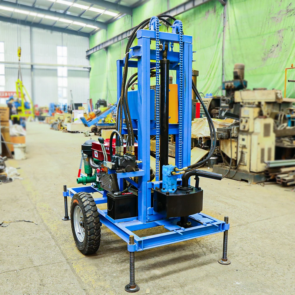 2025년 핫세일 100m 150m 200m 암반 시추 장비 수중 시추 디젤 구동 시추 장비