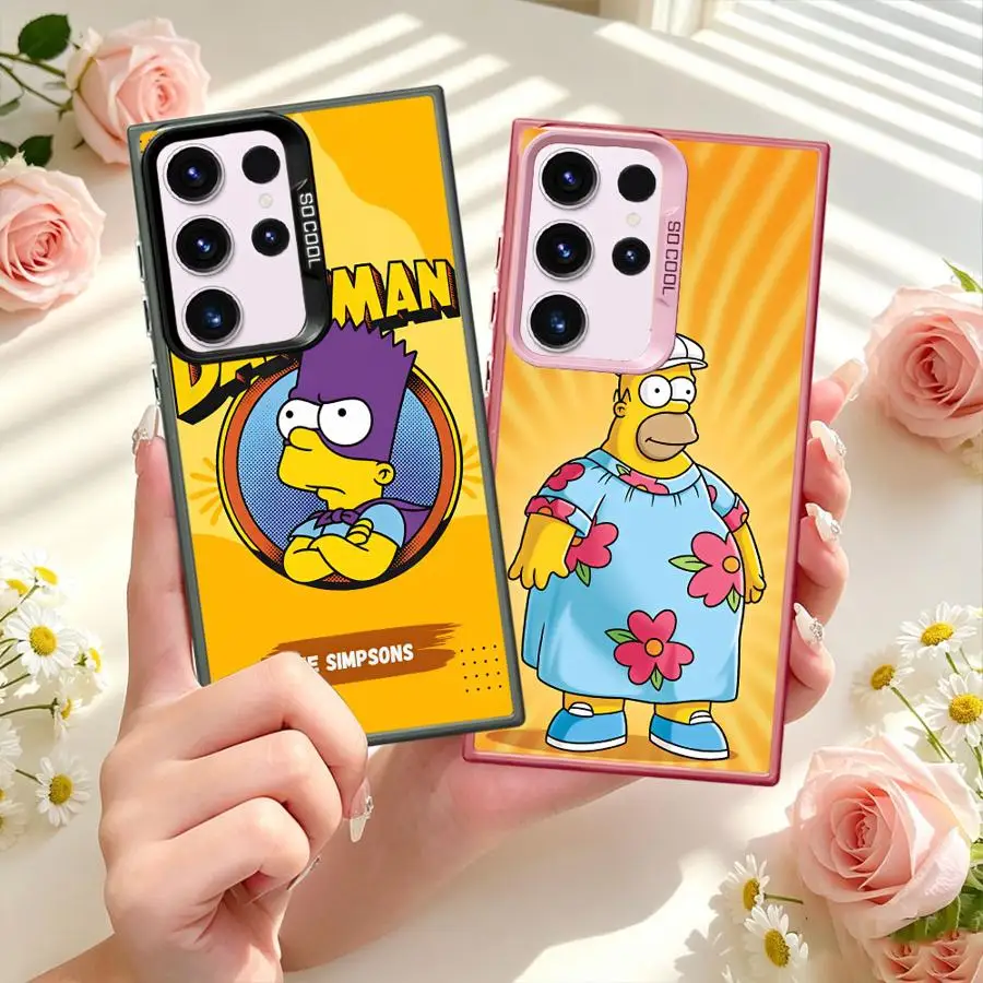 Case for Samsung Galaxy S26 S23 S25Edge S20 FE S21 S24 FE S22 Ultra Note 20 Ultra S25 Phone Cover The Simpson Cute