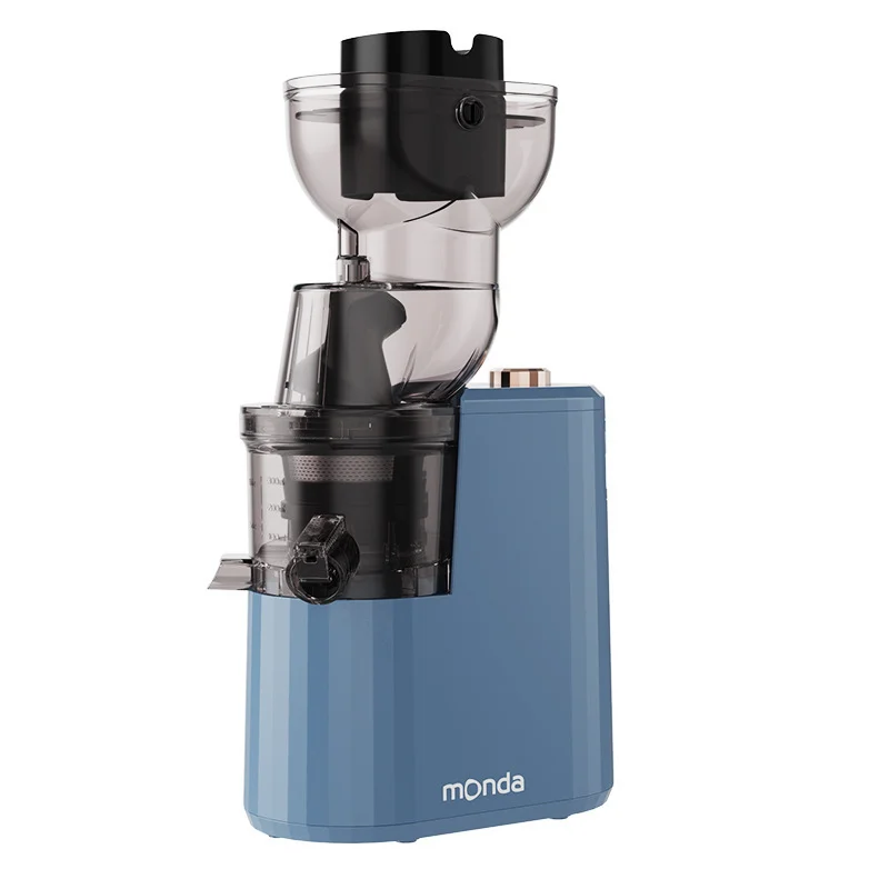 Exprimidor lento para el hogar, Extractor de jugo de gran calibre, máquina de separación de pulpa con taza de jugo