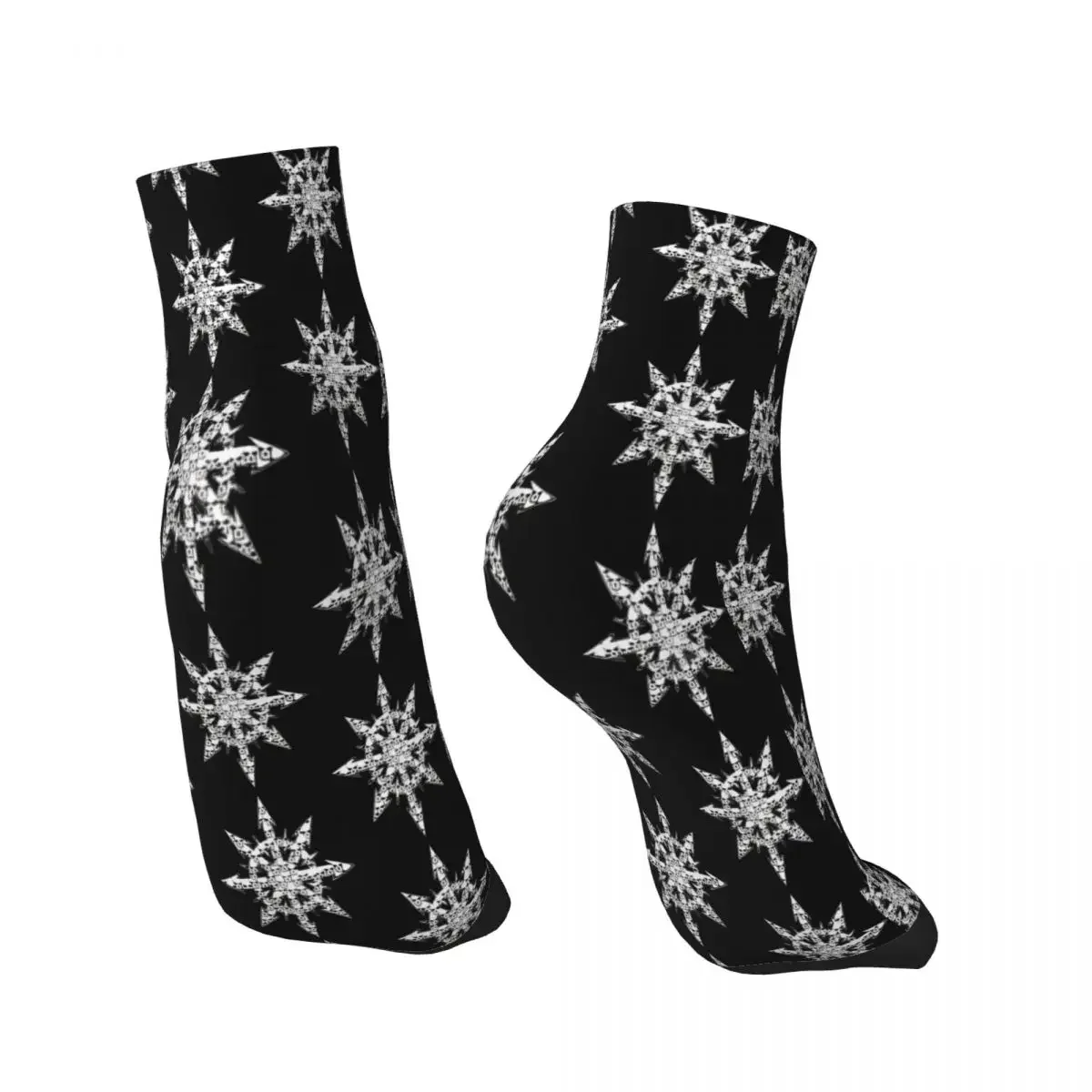 Chaos Wheel Skulls Ankle Socks Male Mens Women Summer Stockings Printed