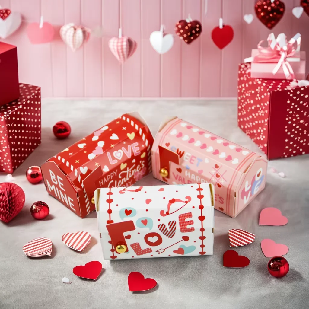 24PCS Valentine's Day paper box container in email shape - Creative Valentine's Day gift box in email shape