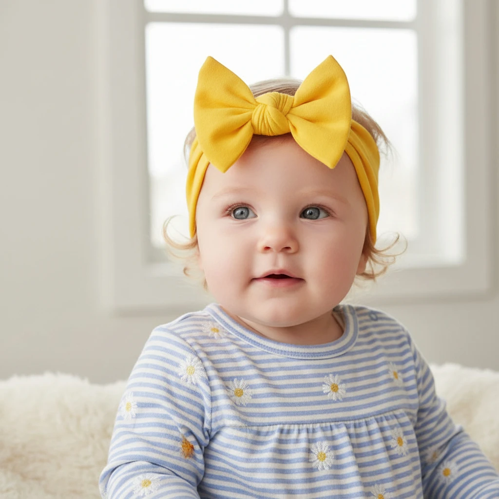 3Pcs Baby Hairband Set With Cute Bowknot , Baby Princess Headwear