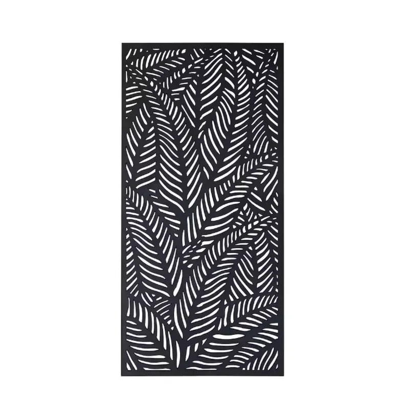 Waterproof Wood Privacy Fence Screen No-Dig Decorative Steel Panels for Patio Balcony Engraved Room Dividers
