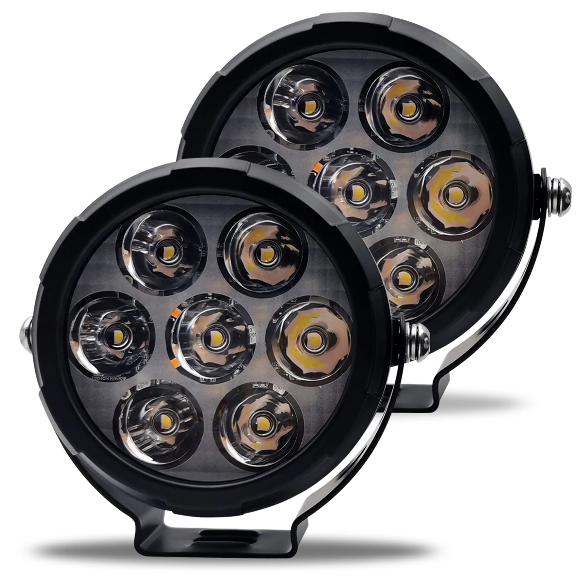 Superbight 12v 24v 5inch Round Led Spot Lights White Amber for Offroad Cars ATV UTV  Motorcycles