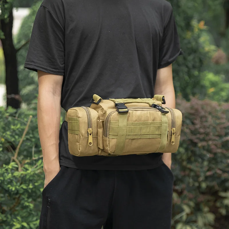 Riñonera para deportes al aire libre, bolso multifuncional táctico para fotografía de cámara, riñonera mágica informal 3P, moda para deportes al aire libre