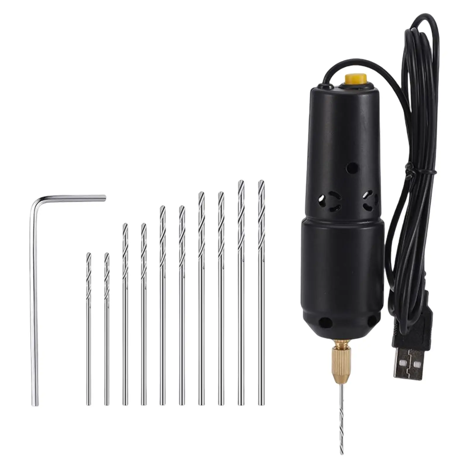 Mini Electric Drill Engraver with USB Drill for Wood Keychains Making