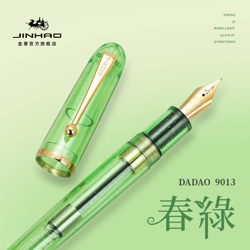 

Jinhao 9013, акриловая авторучка с наконечником No 6 Heartbeat F/M, чернильные ручки для письма для студентов, деловые канцелярские принадлежности, подарочная ручка