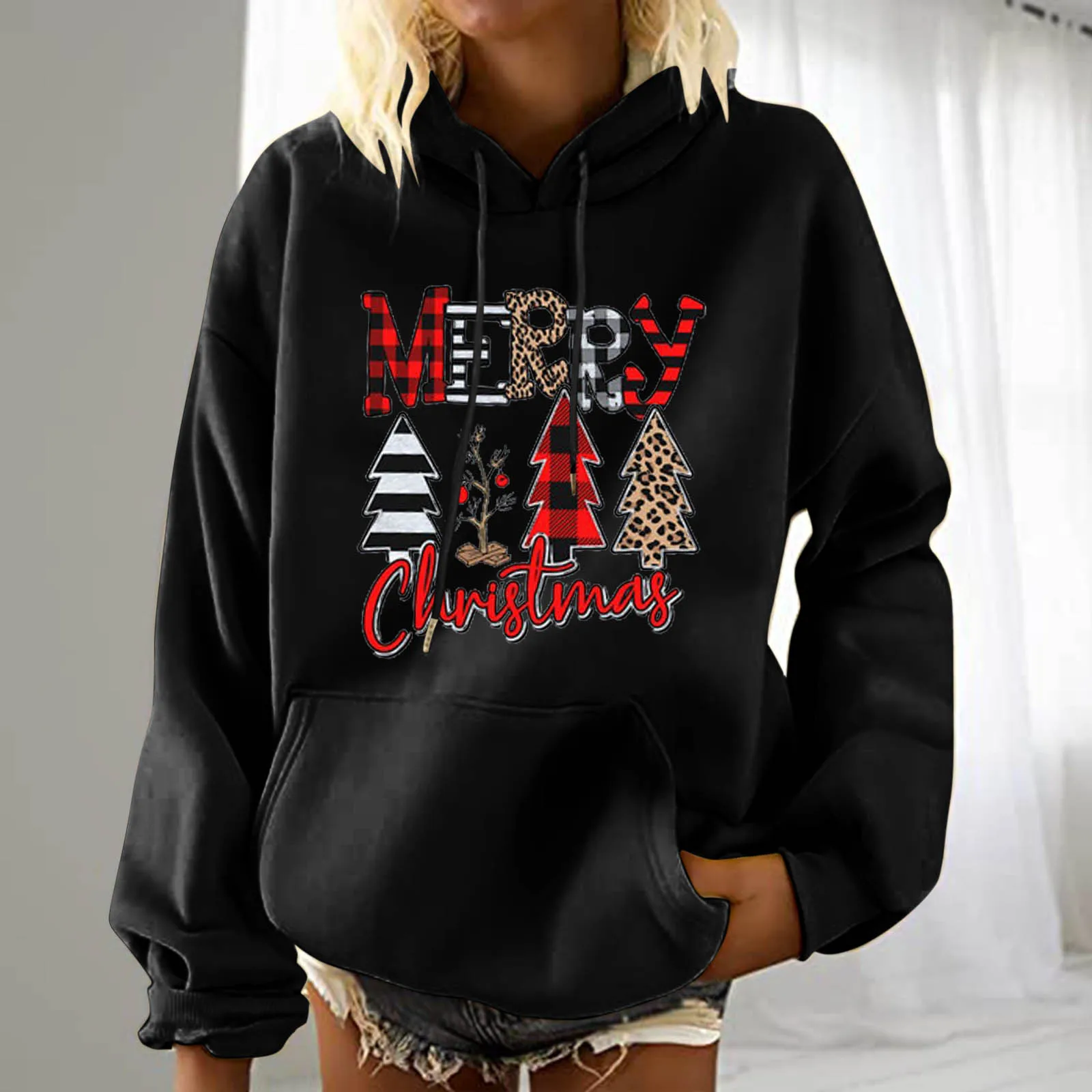 

Oversized Zip up Sweaters for Women Ladies SweatshirtsChristmas Pullover Top Zip Jacket