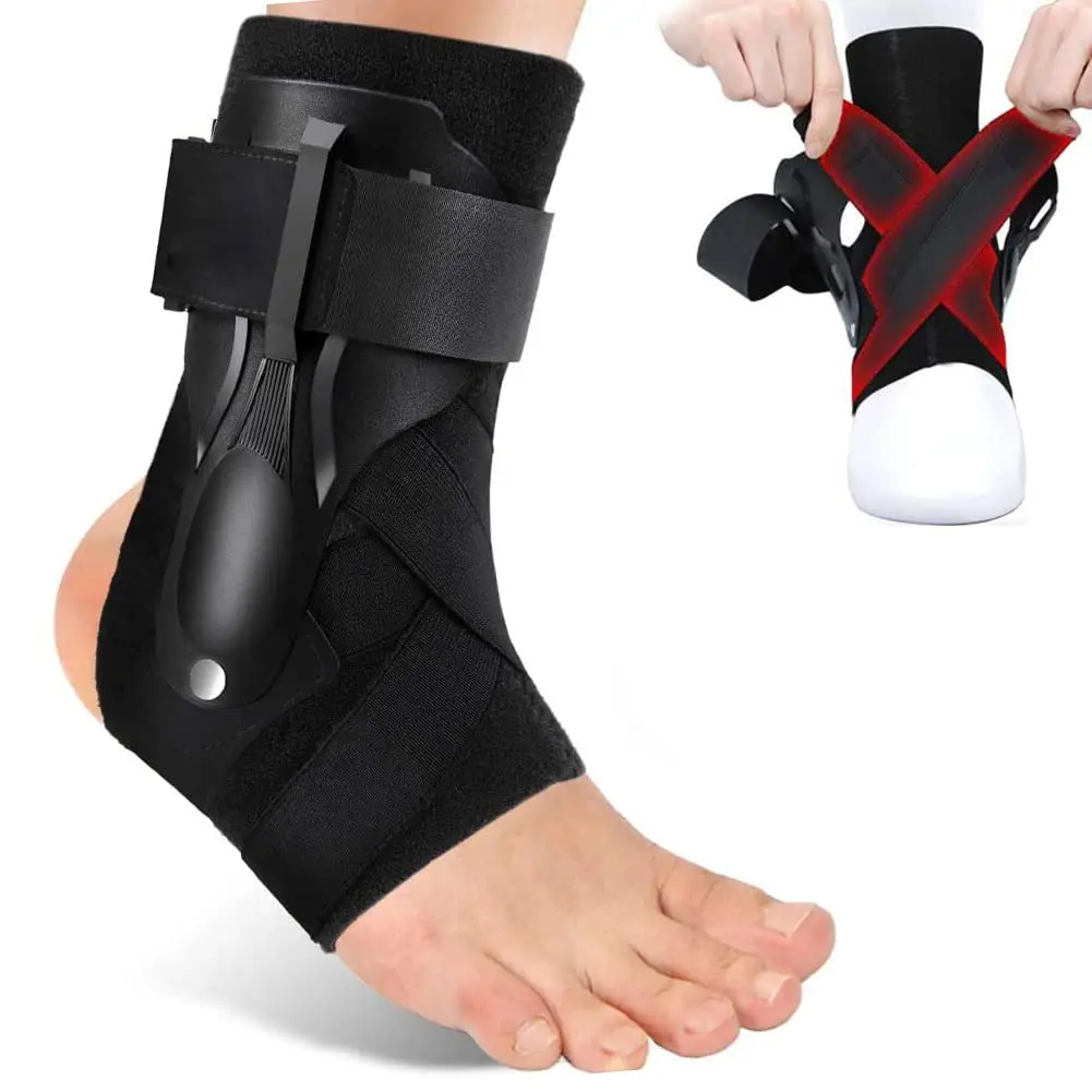 1 adet spor ayak bileği ateli Plantar voleybol basketbol ayak bileği desteği Brace yan stabilizatörler ayak bileği ateli Unisex