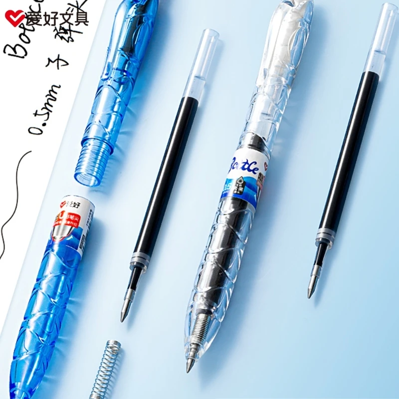 Rolling Ball Pens Quick Dry 0.5mm Extra-Fine Point Gel Pens Liquid Pen Rollerball Pens for Writing, Journaling F19E