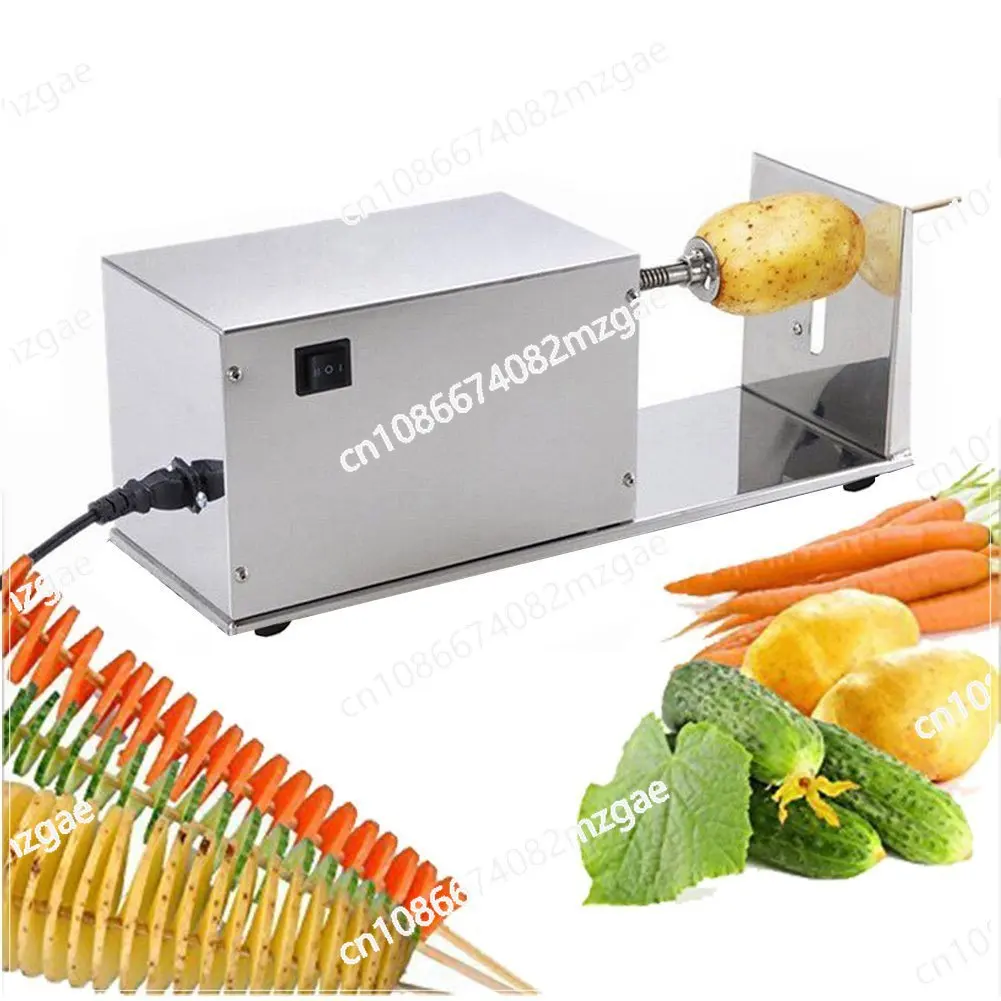 

Electric Steel Potato Tower Machine Commercial Household Kitchen Equipment Potato Tower Quick Slicer Cyclone Potato Chip Machine