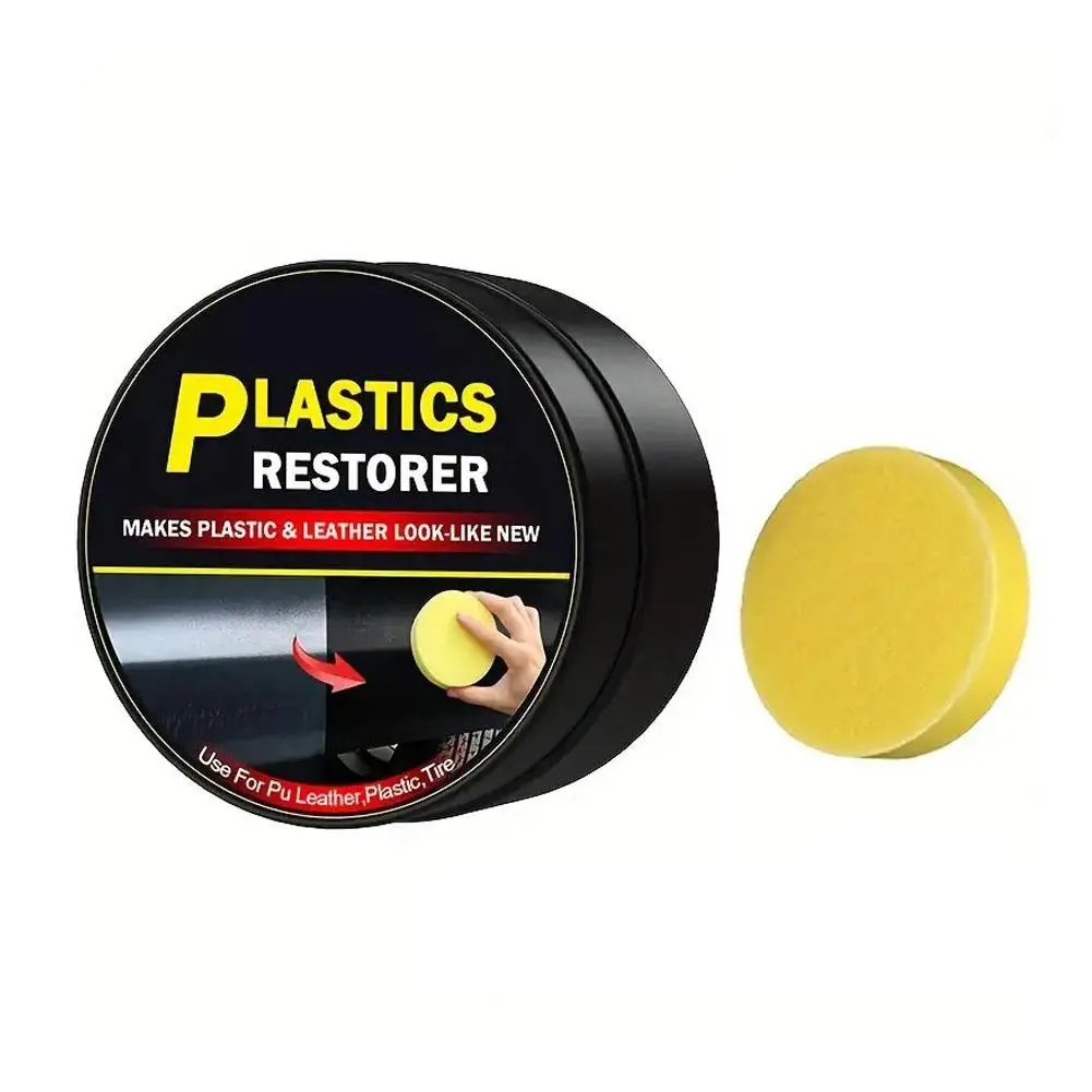 Car Plastic Restorer Auto Interior Panel Renewal Wax Rubber Polish Leather Care Reconditioning Auto Repair Plastic Cream Co R0B7
