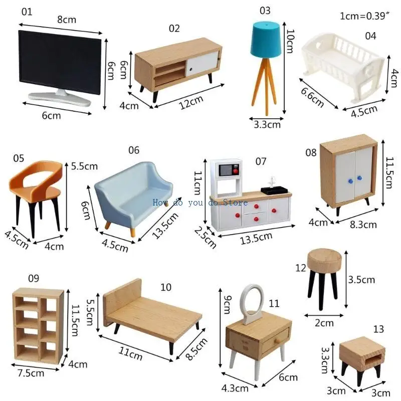 Mobilier modèle miniature 19QF Kidans pour maison poupée accessoire Rôle réaliste pour le jeu